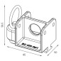 Plattenhalter für Airlineschiene 50 mm