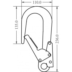 Gerüst - Aluminiumkarabiner