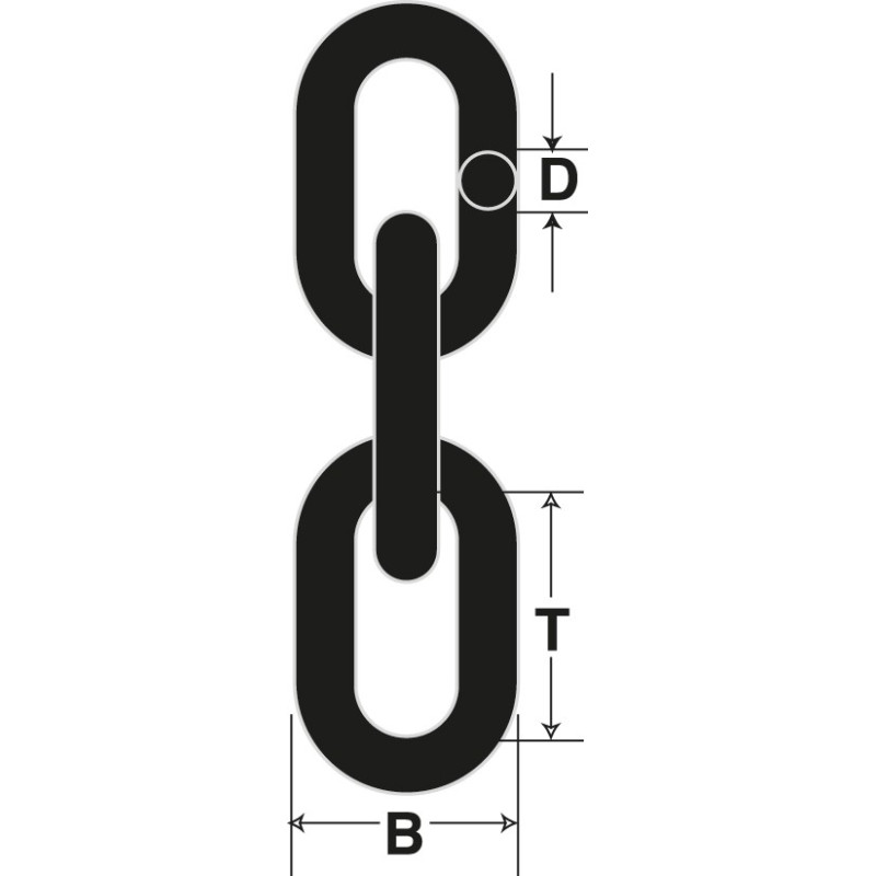 Rundstahlkette blau 8 mm, 2500 kg